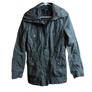 XXI Olive Army Green Utility Jacket with Hood Size Medium